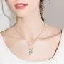 Mermaid Necklace for Women 925 Sterling Silver Mermaid Beach Necklace Jewelry Gifts for Women Girls Wife Daughter