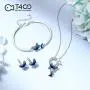 T400 Blue Purple Pink Butterfly Crystal Bangle Link Bracelet Birthday Gift for Women Girls T400 Blue Purple Pink Butterfly Crystal Bangle Link Bracelet Birthday Gift for Women Girls