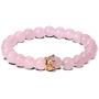 SEVENSTONE 2PCS Crown Couples Bracelet for Men Women King&Queen Bracelet Adjustable 8MM Beads