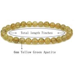 Amandastone Gem Semi Precious 6mm Round Beads Rock Crystal Jasper Stretch Bracelet 7 Inch