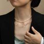 S.Leaf Delicate 14K Gold Plated Dot Necklace Choker Necklace Gold Necklaces for Women
