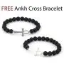 Gungneer Egypt Pyramid Ankh Necklace Pendant Stainless Steel Chain Key of Eternal Life Spiritual Jewelry Men Women