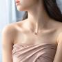 Sterling Silver Tiny Love Heart Pendant Choker Necklace for Women Girls Kids 14K White Gold Plated Simple Mini Dainty Petite Pendant Drop Adjustable Chain Cute Hypoallergenic Jewelry (Floating Heart)