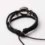 Among Us Game Leather Wristband Braided Bracelet Among Us Time Gemstone Leather Jewelry