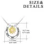 POPLYKE Sunflower Daisy Necklace S925 Sterling Silver Horseshoe Pendant Necklace for Women