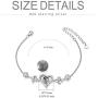 Sterling Silver Heart Bracelet I Love You 100 Languages Love Chain Bracelet with Cubic Zirconia for Women