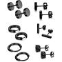 FIBO STEEL 4-6 Pairs Stainless Steel Stud Earrings for Men Women Hoop Earring Huggie 18G