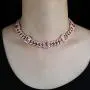 U/N Iced Out Miami Cuban Link Chain CZ Bracelet Green Blue Red CZ Color Stone Paved Women Hip Hop Punk Necklace Jewelry