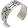 Vera Viva She Has Fire in Her Soul and Grace in Her Heart Inspirational Cuff Bracelet, Stainless Steel, Adjustable Fit Vera Viva She Has Fire in Her Soul and Grace in Her Heart Inspirational Cuff Bracelet, Stainless Steel, Adjustable Fit