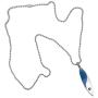 Blue Surfboard Surfer Yin Yang Tribal Skater Jewelry Maori Hawaiian Pewter Unisex Boys Mens Pendant Necklace Wealth Money Talisman Good luck Lucky Charm Protection Amulet for men w Silver Ball Chain