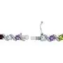 Sterling Silver Genuine, Created or Simulated Gemstone Round S Design Tennis Bracelet Sterling Silver Genuine, Created or Simulated Gemstone Round S Design Tennis Bracelet
