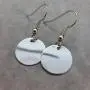 TseanYi Coin Disc Dangle Earrings Silver Round Drop Disk Earrings Personlize Trendy Earrings Jewelry for Women and Girls (Silver)
