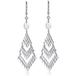 5 Styles Sterling Silver Dangle Earrings for Women Girls Fancy Cut Hook Earrings