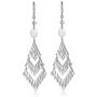 5 Styles Sterling Silver Dangle Earrings for Women Girls Fancy Cut Hook Earrings