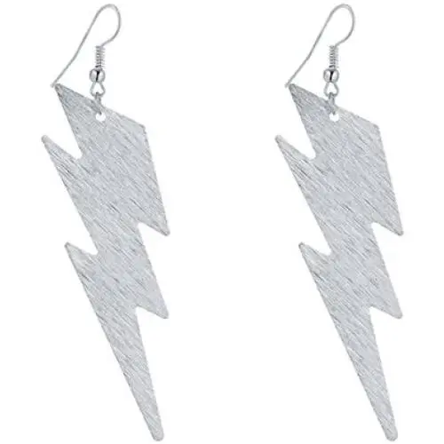 IDB Delicate Filigree Dangle Lightning Bolt Drop Hook Earrings - Available in Silver and Gold Tones IDB Delicate Filigree Dangle Lightning Bolt Drop Hook Earrings - Available in Silver and Gold Tones