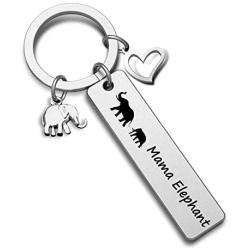 G-Ahora Mama Elephant Bracelet Keychain Necklace Mama and Baby Elephant Jewelry Elephant Gift for Mom New Mommy