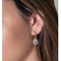 A+O Wedding Bridesmaids Gift Drop Dangle Earrings or Jewelry set in Silver, Yellow Gold, Rose Gold