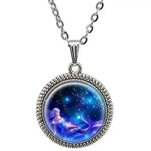 Mermaid Necklace Charm Sea Beach Undersea Mermaid Jewelry Mermaid Pendant For Girls And Women Mermaid Necklace Charm Sea Beach Undersea Mermaid Jewelry Mermaid Pendant For Girls And Women