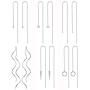 ORAZIO 6 Pairs Stainless Steel Chain Tassel Earrings for Women Lightweight Wave Threader Ball Dangle Drop Minimalist Chain Earrings Set