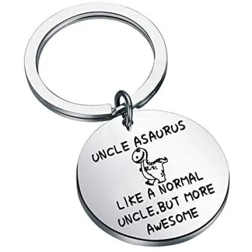 PENQI Best Uncle Gift New Uncle Jewelry Uncle Gift from Niece Nephews for Brother Uncle Saurus Jewelry
