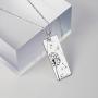 ROMANTICWORK 925 Sterling Silver Dandelion Necklaces for Women Make a Wish Necklace Dandelion Rectangle Festoon Necklace Dandelion Inspirational Jewelry for Women