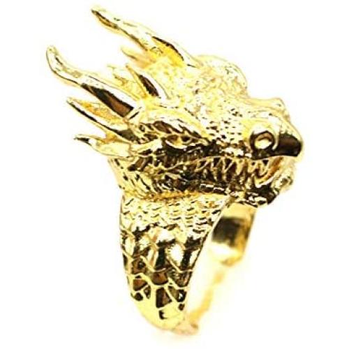Dragon Head Ring Vintage Gothic Design Band Mens Biker Ring Hiphop Motorcycles Personalized Cool Dragon Trendy Ring for Men Boys Jewelry Gold Silver