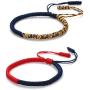 BALIBALI Woven Bracelet Hand-Knitted Woven Bracelet Hand-Knitted Lucky Rope Bracelet Tibetan Buddhist Traditional Wristbands Wrist Cuff Bracelets Adjustable