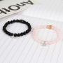Magnetic Couple Bracelets King&Queen Crown Couple Bracelets His and Her Friendship 8mm Beads Bracelet