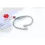 VNOX Custom Engraving Special Rolo Chain Medical Alert id Bracelet for Women Girls,Adjustable 6-7.8 Inches VNOX Custom Engraving Special Rolo Chain Medical Alert id Bracelet for Women Girls,Adjustable 6-7.8 Inches