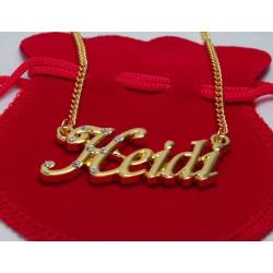 Heidi Personalized Name Necklace 18K Gold Plated Necklace - Jewelry Gift Women, Girlfriend, Mother, Sister, Friend