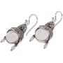 NOVICA Carved Dangle Earrings with Cultured Freshwater Pearls and Peridot, Day Dreamers