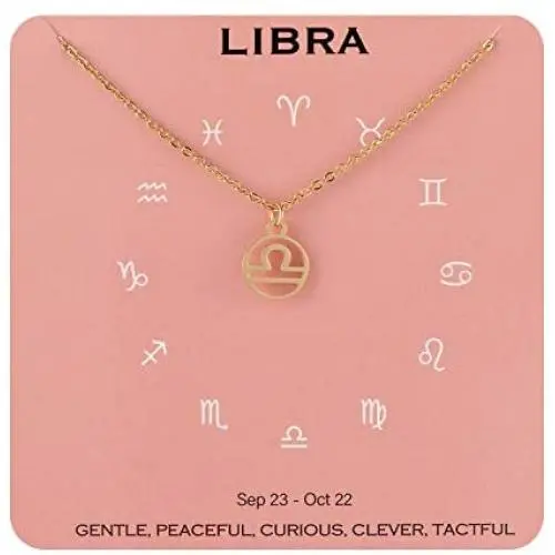 Augonfever Zodiac Necklace Constellation Horoscope Jewelry Birthday for Women Girls Augonfever Zodiac Necklace Constellation Horoscope Jewelry Birthday for Women Girls