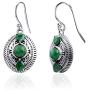 1.64 Ctw Pear Green Emerald 925 Sterling Silver Dangle Earring For Women By Orchid Jewelry