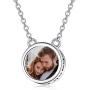 TOUPOP Crystal Lockets Necklace that Hold Pictures s925 Sterling Silver Engraved ''I Love You to The Moon and Back''Pendant with White Round Crystal Jewelry Gifts for Women Mom Teen Girls Birthday Mothers Day