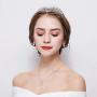 POPUAVA 925 Sterling Silver AAA+ Natural Freshwater Cultured Pearl Necklace Elegance Bridal Jewelry Necklace Earrings Set for Women