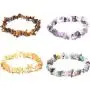 Fuqimanman2020 4 Pcs Natural Gemstone Chakra Crystal Bracelets Adjustable Healing Stretch Reiki Bracelets Set for Women Girls Jewelry Fuqimanman2020 4 Pcs Natural Gemstone Chakra Crystal Bracelets Adjustable Healing Stretch Reiki Bracelets Set for Women Girls Jewelry