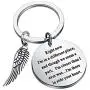 AKTAP Memorial Keychain Rememberance Gift Right Now I’m in A Different Place We Seem Apart I’m Closer Than I Ever was Sympathy Jewelry Loss of Loved One