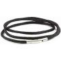 Mixiueuro 3mm Black Silk Cord Chain Necklace With Upgrade Ultra Thin Light New Models Stainless Steel Clasp, Hand Made Feel Smooth And for Men Women children