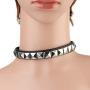 Jeilwiy Punk Rock Gothic Black Rivet Leather Spiked Necklace Neckband Choker Adjustable Girls Mom Gifts