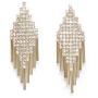 Vince Camuto Pave Mesh and Bar Earrings, goldtone/crystal, medium (VJ-404484)