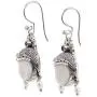 NOVICA Carved Dangle Earrings with Cultured Freshwater Pearls and Peridot, Day Dreamers
