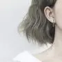 925 Minimalist Bar Earrings with Sterling Silver Tassel Chain Drop Dangle Earring for Women Girls Charms Fashion Punk Pierced Studs Hypoallergenic Jewelry Birthday Christmas Gifts for Best Friends
