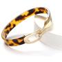 Acrylic Leopard Open Bracelet Cuff Resin Tortoise Acetate Bracelet Bangle with Metal Buckle for Women Girls Lightweight Fashion Jewelry