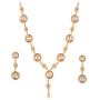 Touchstone Indian Bollywood Intricately Crafted Diamond Look Rhinestone Crystal Colorful Wedding Designer Jewelry Necklace Set in Gold and Silver Tone for Women.