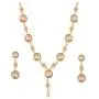 Touchstone Indian Bollywood Intricately Crafted Diamond Look Rhinestone Crystal Colorful Wedding Designer Jewelry Necklace Set in Gold and Silver Tone for Women.