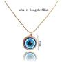 RUIZHEN Turkish Crystal Evil Eyes Pendant Necklace for Womens Jewelry Gold Color Clavicle Chains Necklaces