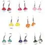 Mushroom Shape Pendant Dangle Earrings Funny Sweet Fresh Simulation Mushroom Drop Earrings Colorful Mushroom Food Charm Earrings for Women Girls Jewelry