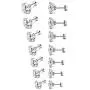Adramata 7 Pairs 20G Cartilage Earring for Women Men Tragus Stud Earrings Shiny CZ 2-8MM