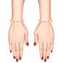 Efulgenz Fashion Jewelry Indian Bollywood Gold Crystal Acrylic Resin Wedding White Bracelet Bangle Set