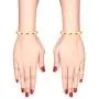 Efulgenz Fashion Jewelry Indian Bollywood Gold Crystal Acrylic Resin Wedding White Bracelet Bangle Set